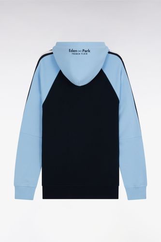 Sweatshirt À Capuche En Coton Marine Et Ciel Coupe Décontractée - Eden Park - Modalova