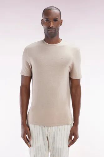T-shirt Uni En Lin Stretch Coupe Droite - Eden Park - Modalova