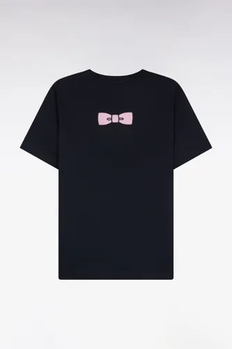 T-shirt En Coton Pima Marine Broderie Dos Coupe Droite - Eden Park - Modalova