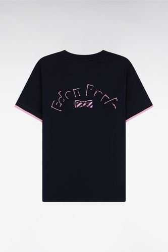 T-shirt En Coton Marine Broderie Nœud Papillon Coupe Droite - Eden Park - Modalova