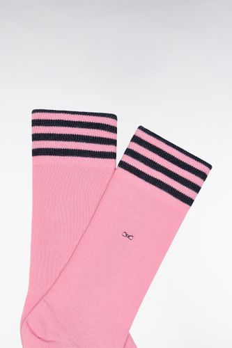Chaussettes En Coton Stretch Mélangé À Bordures Cerclées - Eden Park - Modalova