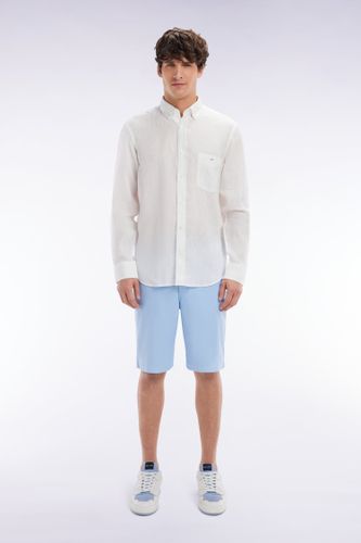 Bermuda En Lyocell Et Coton Stretch Clair Coupe Droite - Eden Park - Modalova