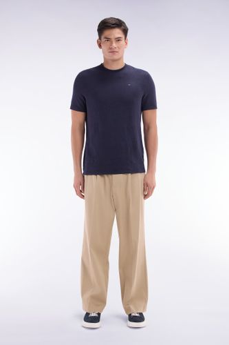 Pantalon À Plis Jambes Larges En Lyocell Et Coton Stretch - Eden Park - Modalova