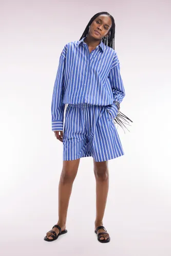 Chemise En Coton À Rayures Blanches Coupe Oversized - Eden Park - Modalova
