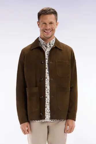 Surchemise En Cuir Suédé Marron - Eden Park - Modalova