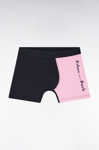 Boxer En Jersey De Coton Stretch Bicolore Marine Et - Eden Park - Modalova