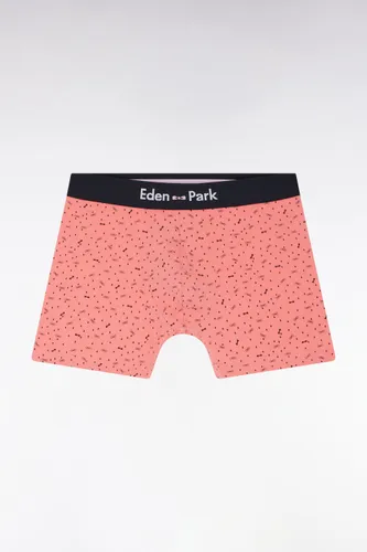 Boxer En Jersey De Coton Stretch À Micromotifs Saumon - Eden Park - Modalova