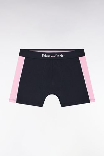 Boxer En Jersey De Coton Stretch Marine Détails - Eden Park - Modalova