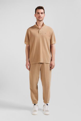 Polo manches courtes unisexe en piqué coton camel surteint coupe Oversized - Eden Park - Modalova