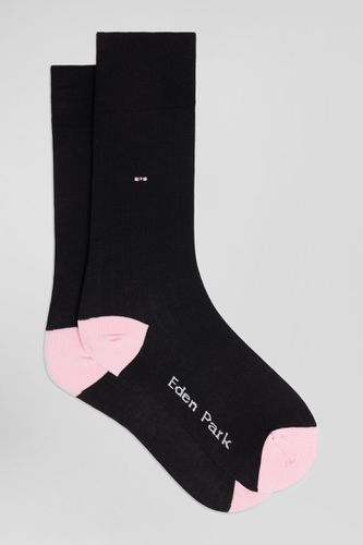 Paire de chaussettes en coton mélangé noire et rose - Eden Park - Modalova