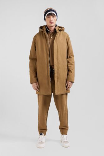 Parka à capuche en gabardine de coton camel - Eden Park - Modalova