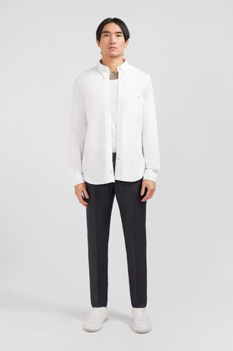 Chemise en coton pinpoint blanc - EDEN PARK - Modalova