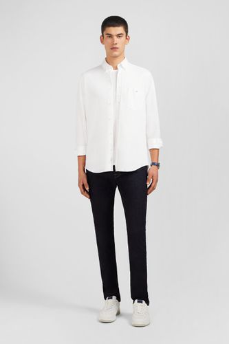 Chemise en coton pinpoint blanc - EDEN PARK - Modalova