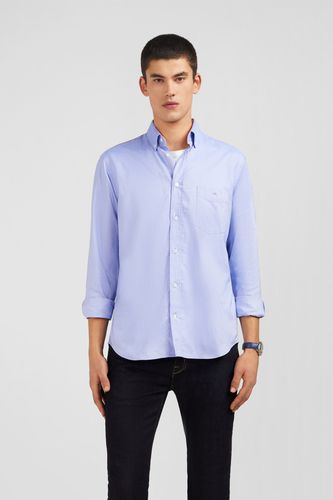 Chemise Bleue Unie En Coton - EDEN PARK - Modalova