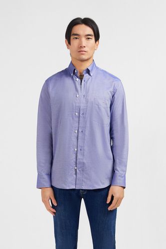 Chemise Bleu Marine Unie En Coton - EDEN PARK - Modalova