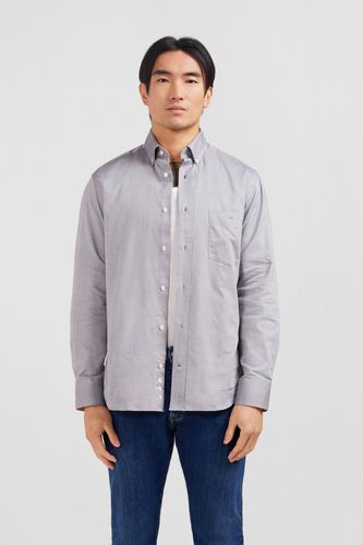 Chemise Gris Clair Unie En Coton - EDEN PARK - Modalova