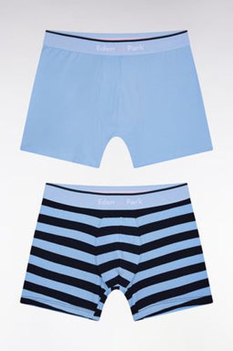 Lot De Deux Boxers En Jersey De Coton Stretch Ciel - Eden Park - Modalova