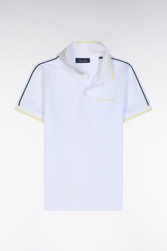 Polo À Manches Courtes En Coton Logo Jaune Coupe Droite - Eden Park - Modalova