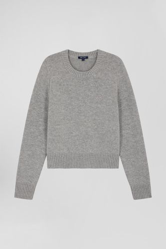 Pull col rond en laine et cachemire gris clair coupe Regular - Eden Park - Modalova