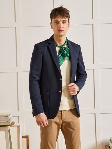 Veste blazer en twill boutons dorés - Cyrillus - Modalova
