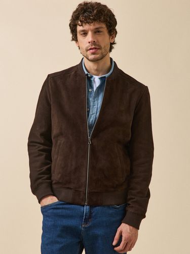 Blouson zippé cuir velours homme - Cyrillus - Modalova