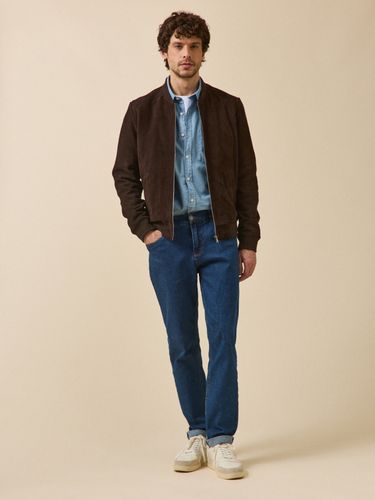 Blouson zippé cuir velours homme - Cyrillus - Modalova