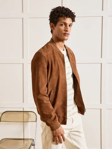 Blouson zippé cuir velours homme - Cyrillus - Modalova