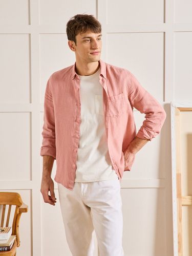 Chemise lin uni Regular Fit homme - Cyrillus - Modalova