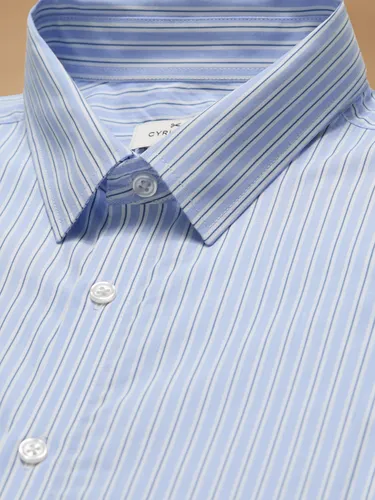 Chemise popeline rayée coupe ajustée - Cyrillus - Modalova