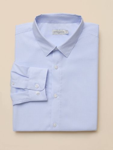 Chemise popeline carreaux coupe ajustée - Cyrillus - Modalova
