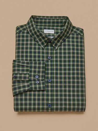 Chemise popeline carreaux - coupe ajustée - Cyrillus - Modalova