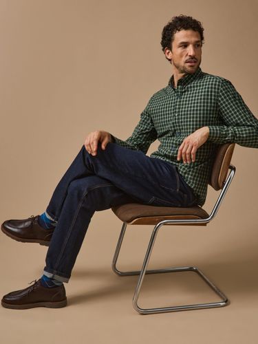 Chemise popeline carreaux - coupe ajustée - Cyrillus - Modalova