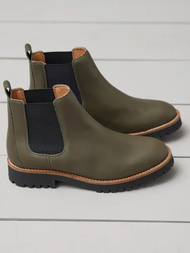 Boots chelsea cuir semelle crantée - Cyrillus - Modalova