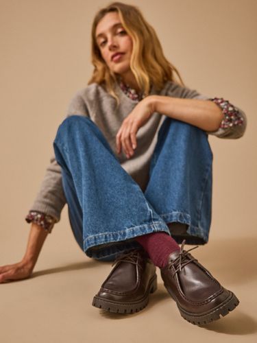 Derbies semelle crantée cuir femme - Cyrillus - Modalova