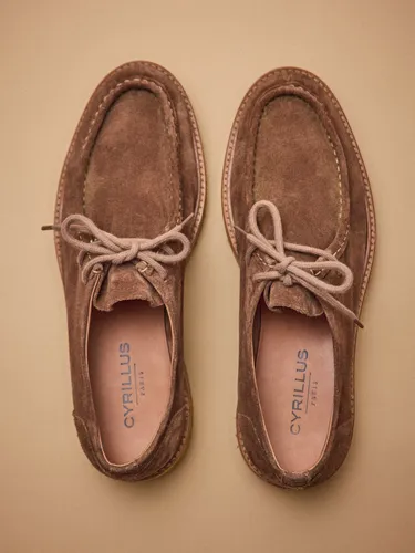 Derbies lacets croûte de cuir - Cyrillus - Modalova