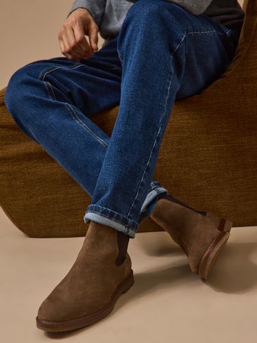 Boots chelsea cuir velouté homme - Cyrillus - Modalova