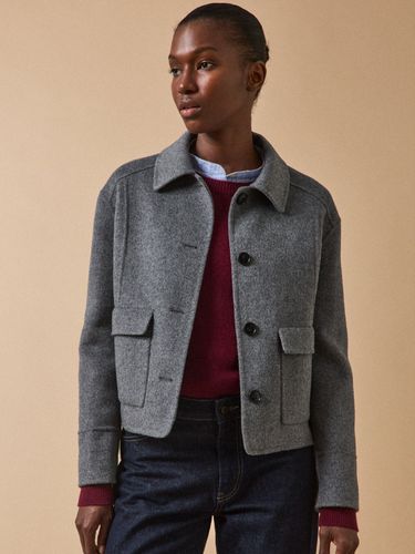 Veste boutonnée lainage double face - Cyrillus - Modalova