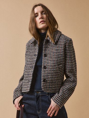 Veste boutonnée tweed carreaux - Cyrillus - Modalova