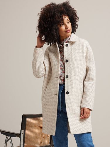 Manteau court lainage carreaux - Cyrillus - Modalova