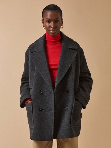 Manteau caban lainage uni femme - Cyrillus - Modalova