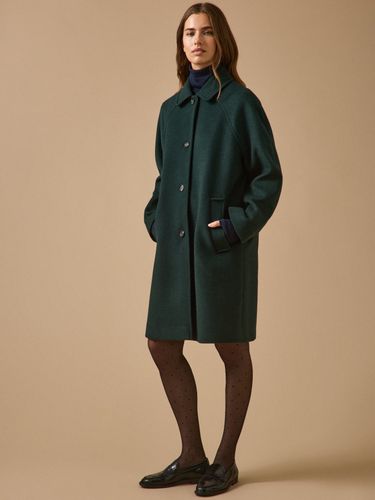 Manteau mi-long lainage uni femme - Cyrillus - Modalova