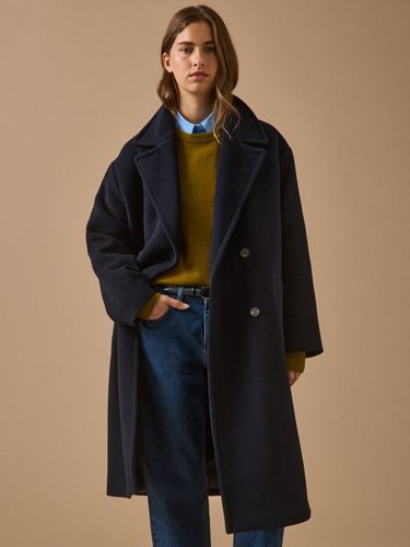 Manteau long lainage uni femme - Cyrillus - Modalova