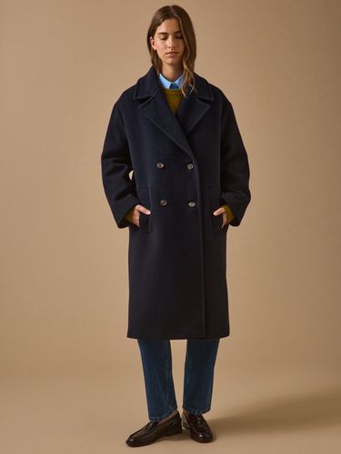 Manteau long lainage uni femme - Cyrillus - Modalova