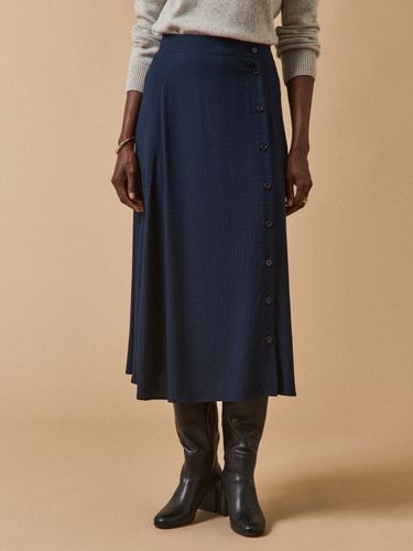 Jupe mi-longue femme viscose dobby - Cyrillus - Modalova