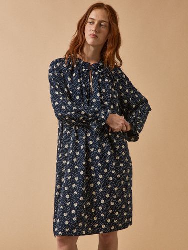Robe housse courte viscose dobby imprimé Trèfles - Cyrillus - Modalova