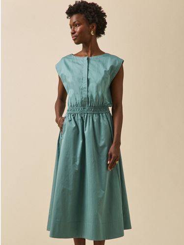 Robe longue cérémonie popeline satinée - Cyrillus - Modalova