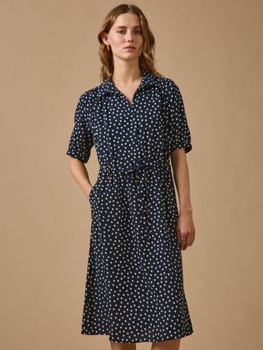 Robe sous genoux imprimé pois - Cyrillus - Modalova