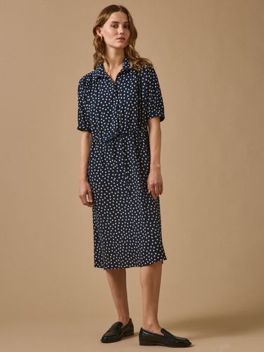 Robe sous genoux imprimé pois - Cyrillus - Modalova