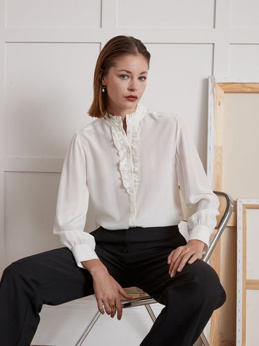 Blouse volantée en soie femme - Cyrillus - Modalova