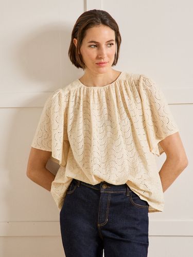 Top broderie anglaise manches papillon - Cyrillus - Modalova